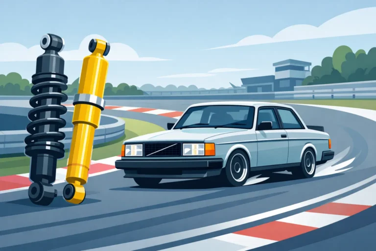 Rätt stötdämpare till Volvo 240 på bana