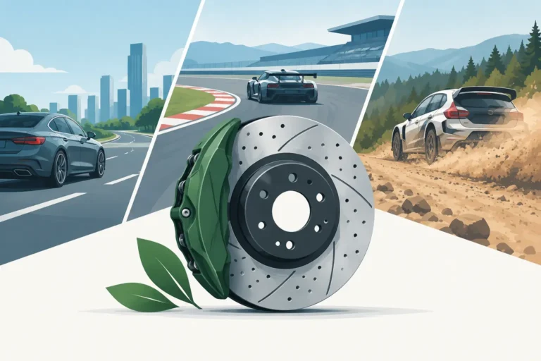 Hållbara bromsskivor för gata, bana och rally